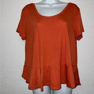 Flowy Orange/ Coral Blouse